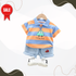 Stylish Baby Polo Shirt & Denim Shorts Set Summer Outfit for Boys & Girls (2-Piece)