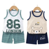 Kids Summer Cotton Outfit Sleeveless Top & Shorts Set for Boys & Girls