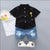 Summer Toddler Boys Outfit Cartoon Shirt & Denim Shorts Set | Hot Sale Baby Clothes