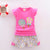 Cute Lollipop Print Summer Set Baby Girl T-Shirt & Shorts Outfit