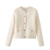 Women’s Cropped Knit Cardigan Soft Button-Up Fall Sweater for Plus Sizes
