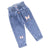 Baby Girl Winter Jeans Plush Lined Denim with Butterfly Print (1–6Y)