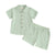 Toddler Boy Summer Outfit – Cotton Linen Short Sleeve Shirt & Shorts Set