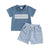 Stylish Baby Boy 2-Piece Set Embroidered Tee & Plaid Shorts