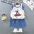 Kids Summer Cotton Outfit Sleeveless Top & Shorts Set for Boys & Girls
