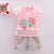 Cute Lollipop Print Summer Set Baby Girl T-Shirt & Shorts Outfit