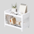 Double Layer Desktop Storage Rack White Organizer for Office, Makeup & Stationery