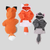 Cartoon Fox Fleece Hoodie Kids Autumn Top with Pocket