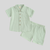 Toddler Boy Summer Outfit – Cotton Linen Short Sleeve Shirt & Shorts Set